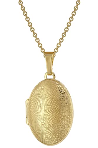 trendor Medaillon 333 Gold (8 Karat) + vergoldete Silber-Kette 75980-50 50 cm von trendor