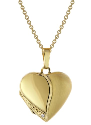 trendor Medaillon Herz mit Damen-Halskette Gold auf Silber 925 75738-45 45 cm trendor Medaillon Herz mit Damen-Halskette Gold auf Silber 925 75738-45 45 cm von trendor