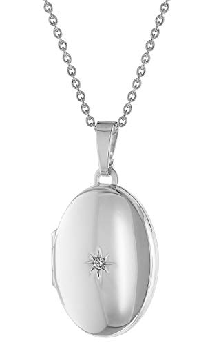 trendor Medaillon mit Damen-Kette Silber 925 75728-45 45 cm von trendor