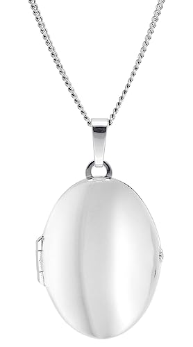 trendor Medaillon mit Halskette für Damen Silber 925 zauberhafter Schmuck, Halsschmuck für Frauen, tolle Geschenkidee, 15545-40 40 cm von trendor