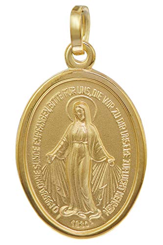 trendor Milagrosa Anhänger Gold 333 (8 Karat) 20 mm zauberhafter Echtgold Anhänger für Damen und Herren, Abbild der Mutter Jesu, Goldschmuck, Madonna, 75330 von trendor