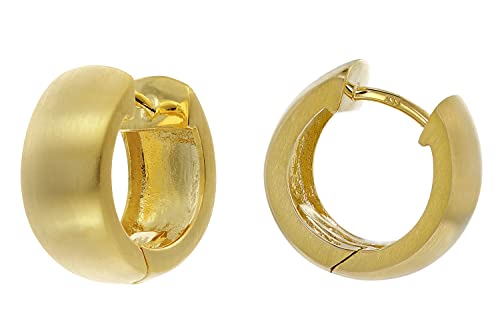 trendor Ohrringe Gold 333/8K Klapp-Creolen Ø 15 mm eleganter Ohrschmuck für Damen, zauberhafter Schmuck aus Echtgold, zeitlose Geschenkidee für Frauen, 41500 von trendor