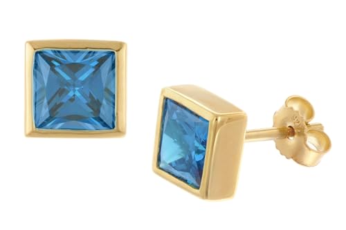 trendor Ohrringe Silber Vergoldet Ohrstecker Mit Synthetischem Blautopas zauberhafter Ohrschmuck für Frauen, wunderschöne Geschenkidee, 68936 trendor Ohrringe Silber Vergoldet Ohrstecker Mit Synthetischem Blautopas zauberhafter Ohrschmuck für Frauen, wunderschöne Geschenkidee, 68936 von trendor
