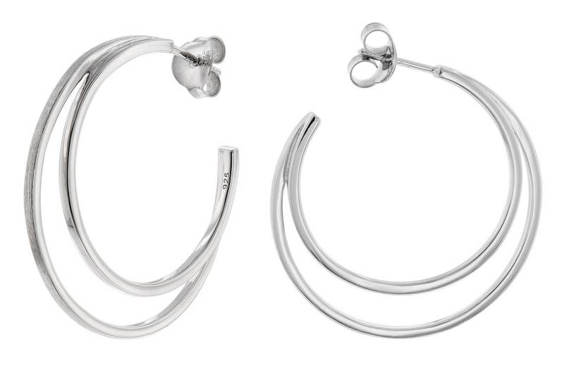 trendor Paar Creolen Damen 925 Silber HalbØ 32 mm von trendor