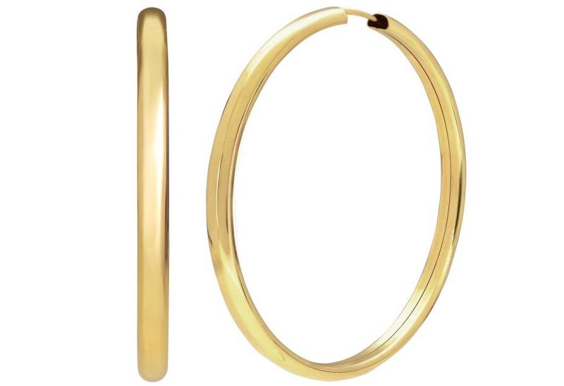 trendor Paar Creolen Damen-925 Silber Vergoldet Ø 50 mm von trendor