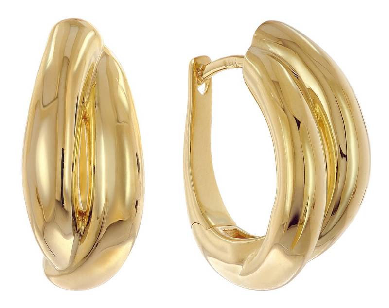 trendor Paar Creolen Damen-925 Silber Vergoldet Klapp- von trendor