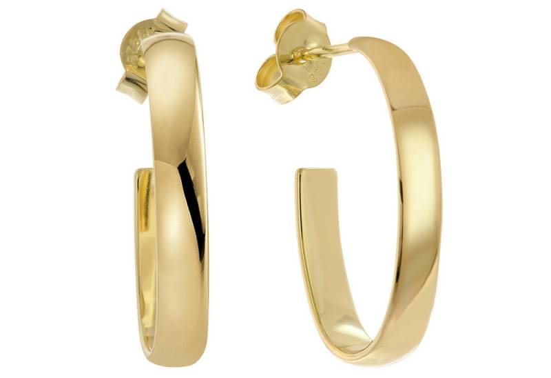 trendor Paar Creolen Damen-Gold auf Silber 925 Steck-20 mm von trendor