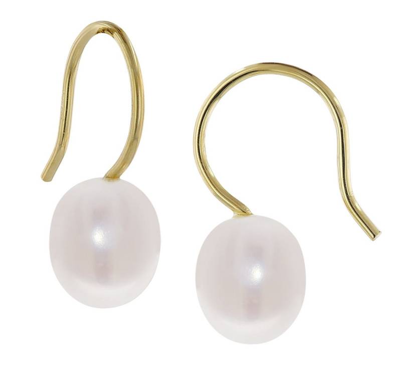 trendor Paar Ohrhänger Damen 333 Gold Süßwasser-Zuchtn von trendor