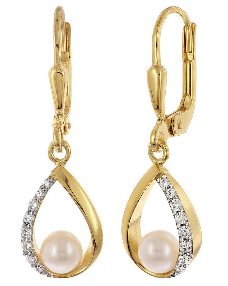 trendor Paar Ohrhänger Damen-925 Silber Vergoldet von trendor