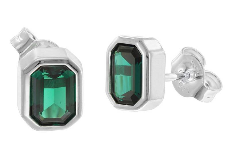 trendor Paar Ohrstecker Damen-925 Silber synth. Turmalin von trendor