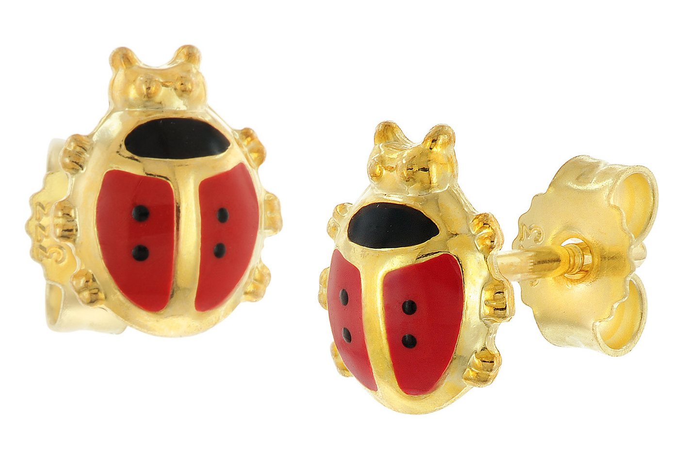 trendor Paar Ohrstecker Kinder-Gold 333 Marienkäfer von trendor