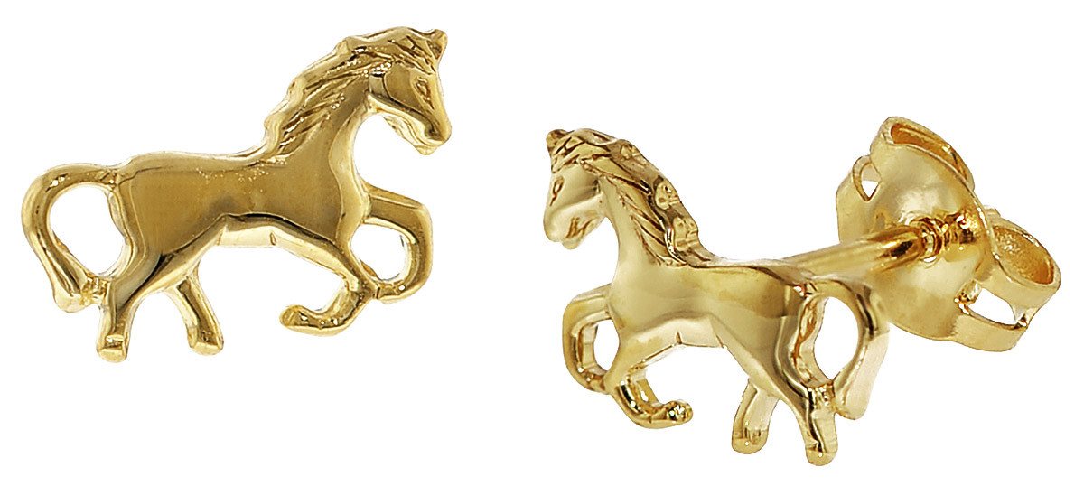 trendor Paar Ohrstecker Kinder-Gold 333 Pferde von trendor