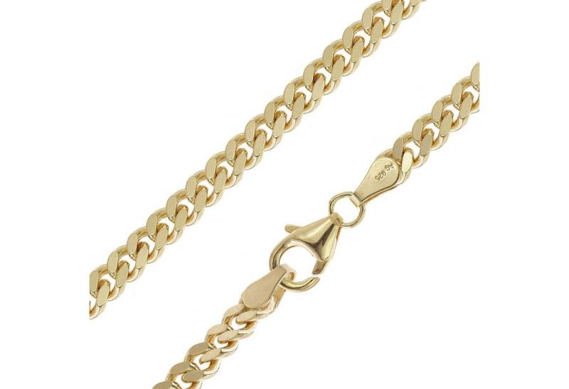 trendor Panzerkette Damen und Herren 925 Silber vergoldet Panzer 4,1 mm von trendor