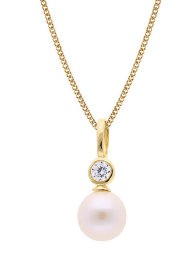 trendor Panzerkette n-Anhänger Gold 333/8kt an vergoldeter Silberkette von trendor