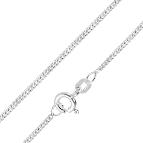 trendor Panzerkette für Anhänger Silber 925 Halskette Breite 1,6 mm zauberhafte Kette für Frauen, wunderschöne Silberkette 15711-38 38 cm von trendor