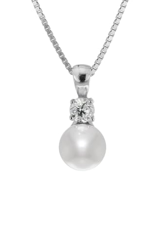 trendor Damen-Halskette mit Perl-Anhänger 925 Sterlingsilber 35906 von trendor