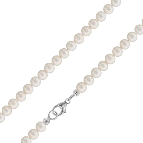 trendor Perlenkette Süßwasser-Zuchtperlen 5-6 mm eleganter Halsschmuck für Damen, zauberhafte Geschenkidee, zeitloser Perlenschmuck, 51646-45 45 cm von trendor