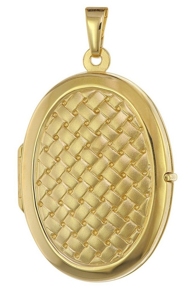 trendor Runder Anhänger Medaillon mit Flechtmuster Gold 333 / 8K von trendor