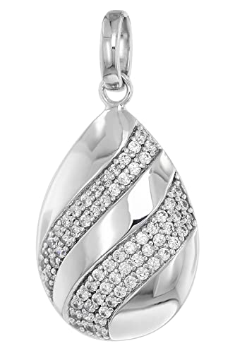 trendor Silber Zirkonia Anhänger zeitloser Silberschmuck für Damen, eleganter Silberanhänger für modische Frauen, schöne Geschenkidee aus Sterlingsilber, 80180 von trendor