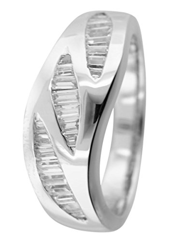 trendor Damenring 925 Silber mit Zirkonias zauberhafter Ring für Damen, wunderschöner Silberring 80524-55 Ringgröße 55/17,5 von trendor