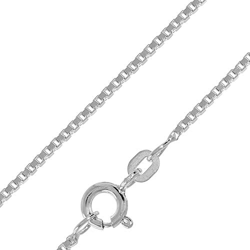 trendor Veneziakette 925 Silber Collierkette 1,2 mm stark Damen und Herren Kette dünn zeitloser Schmuck Halskette aus Echtsilber Geschenkidee 41185-38 38 cm von trendor