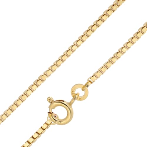 trendor Stabile Venezia-Kette Gold 333/8K Breite 1,4 mm wunderschöne Geschenkidee, Halsschmuck aus Echtgold, Schmuckstück für Damen und Herren 15725-42 42 cm von trendor