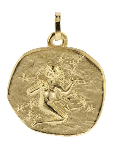 trendor Sternzeichen-Anhänger Jungfrau 333 Gold 20 mm Gold Anhänger Sternzeichen für Damen, Herren und Kinder, Sternzeichen Echtgold, Anhänger Gold, 08982-09 von trendor