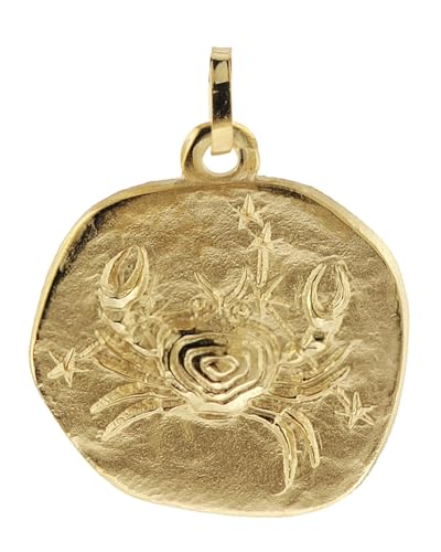 trendor Sternzeichen-Anhänger Krebs 333 Gold 20 mm Anhänger Tierkreiszeichen für Damen, Herren und Kinder, Sternzeichen Echtgold, Anhänger Gold, 08982-07 trendor Sternzeichen-Anhänger Krebs 333 Gold 20 mm Anhänger Tierkreiszeichen für Damen, Herren und Kinder, Sternzeichen Echtgold, Anhänger Gold, 08982-07 von trendor