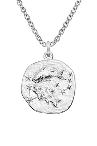 trendor Sternzeichen Fische mit Halskette Silber 925 Tierkreiszeichen Anhänger Sterlingsilber für Damen, Herren oder Kinder, 08443-60 60 cm von trendor