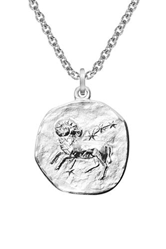 trendor Sternzeichen Widder mit Halskette 925 Silber Ø 16 mm Tierkreiszeichen Anhänger Sterlingsilber für Damen, Herren oder Kinder, 08441-04-45 45 cm von trendor