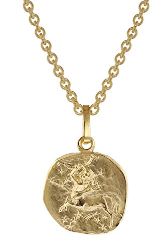 trendor Sternzeichen für Kinder Schütze Gold 333 Anhänger + Halskette Tierkreiszeichen, liebevoller Halsschmuck für Mädchen und Jungen, 75905-12 von trendor