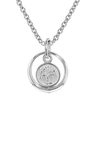 trendor Taufkette 925 Silber Taufring mit Lebensbaum zauberhafter Taufschmuck für Mädchen, Jungen und Mütter, Geschenkidee zur Taufe 08468 von trendor