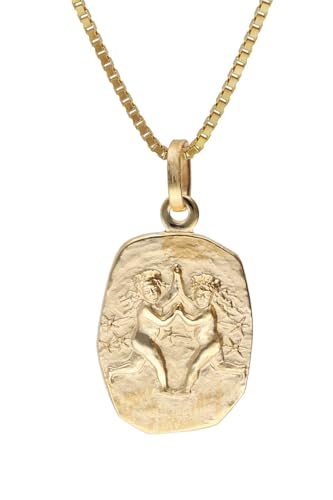 trendor Zwilling Sternzeichen Gold 333 mit vergoldeter Silberkette 15382-06-45 45 cm von trendor