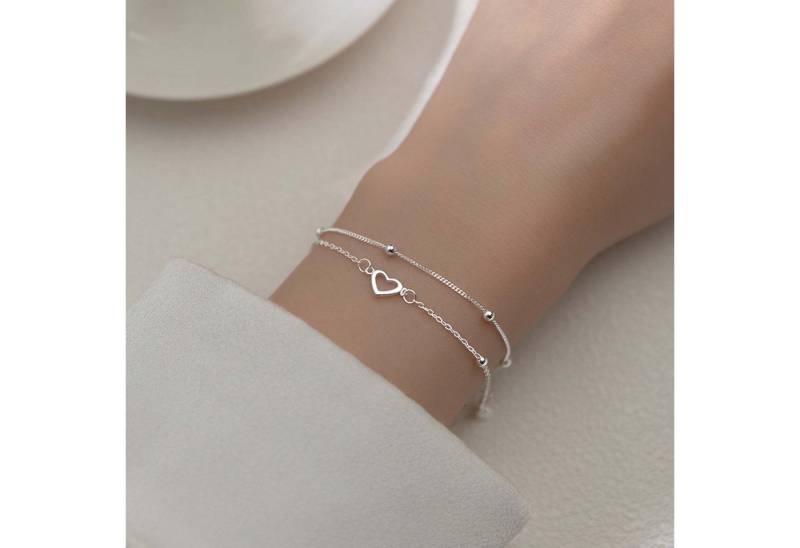 trends for living Armband Silberarmband Armband Doppellagiges Stapelarmband 925 Sterlingsilber von trends for living