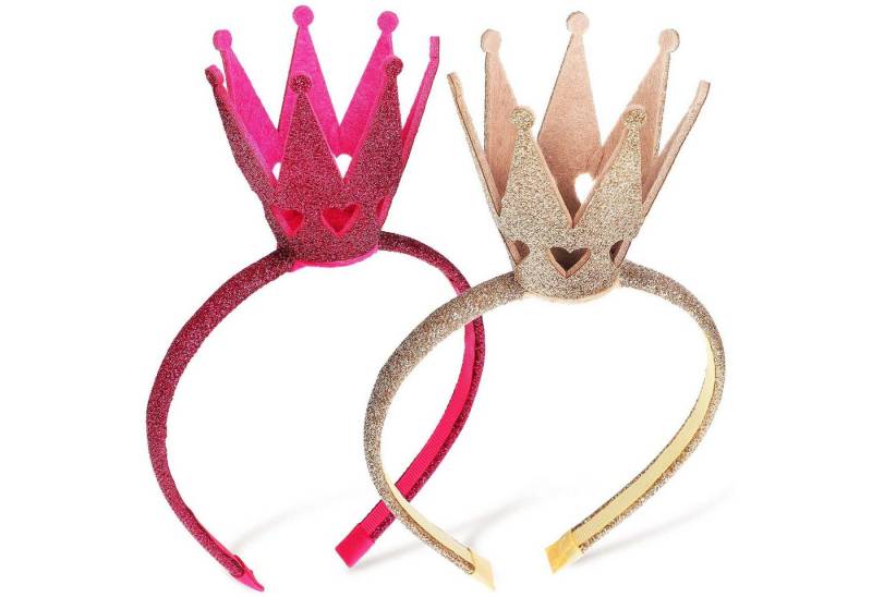 trends for living Diadem Pailletten Krone Haarreif für Mädchen, Glänzend Prinzessin Geburtstag (2-tlg) von trends for living