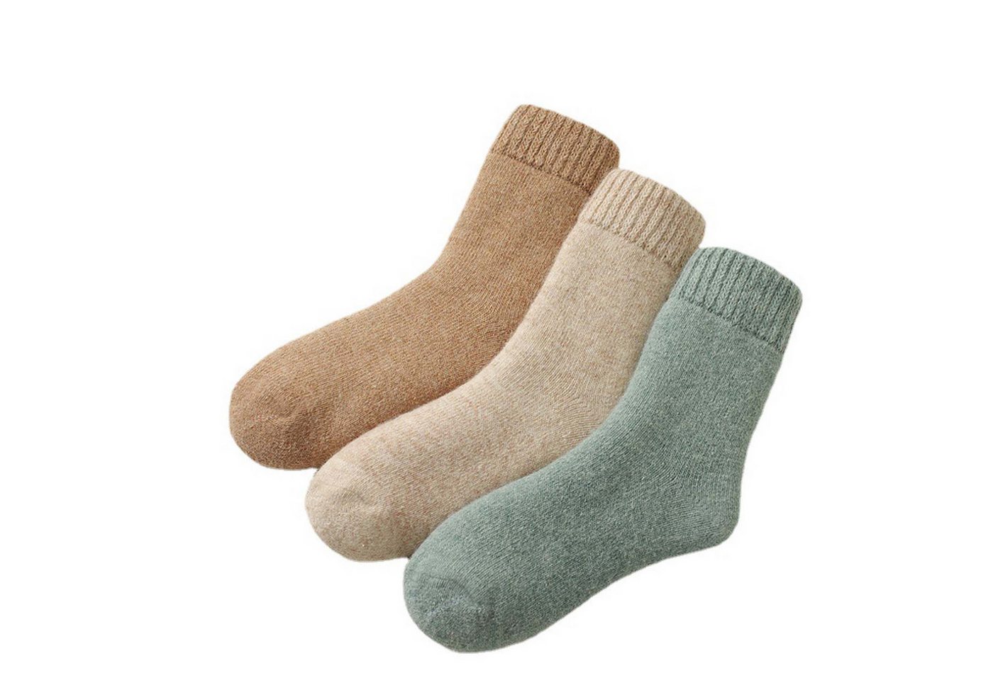 trends for living Freizeitsocken Unisex-Fellsocken, Wollsocken, warme Frottee-Socken, Freizeitsocken (3-Paar) von trends for living