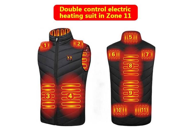 trends for living Funktionsweste Beheizbare Weste 11 Heizzonen 3 Einstellbare Wärmestufe Beheizte Weste Wasserdicht, warm, abriebfest, winddicht von trends for living