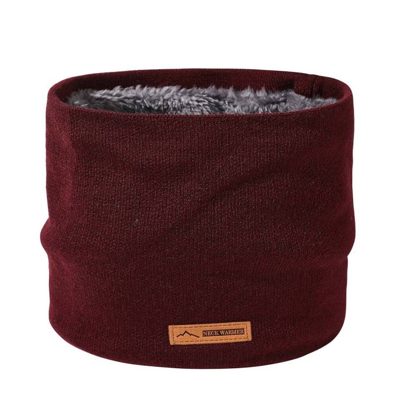 trends for living Halswärmer Winterlicher fleecegefütterter Nackenwärmer Nackenschutz winddicht rot von trends for living