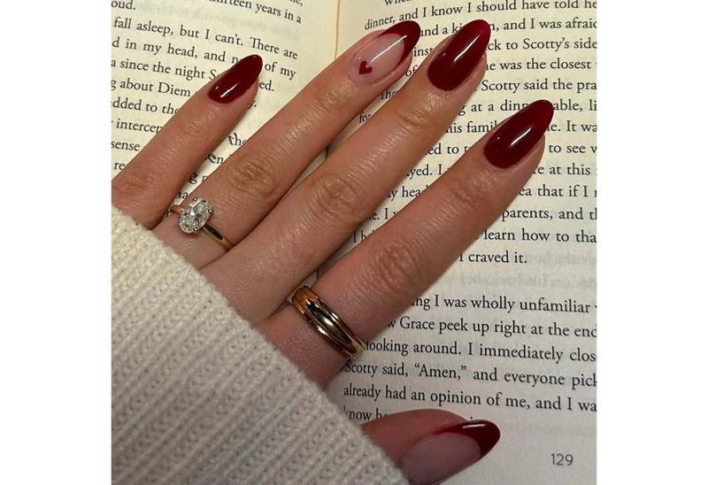 trends for living Kunstfingernägel 24 stuck abnehmbare künstliche Fingernägel in Burgunderrot, 24-tlg. von trends for living