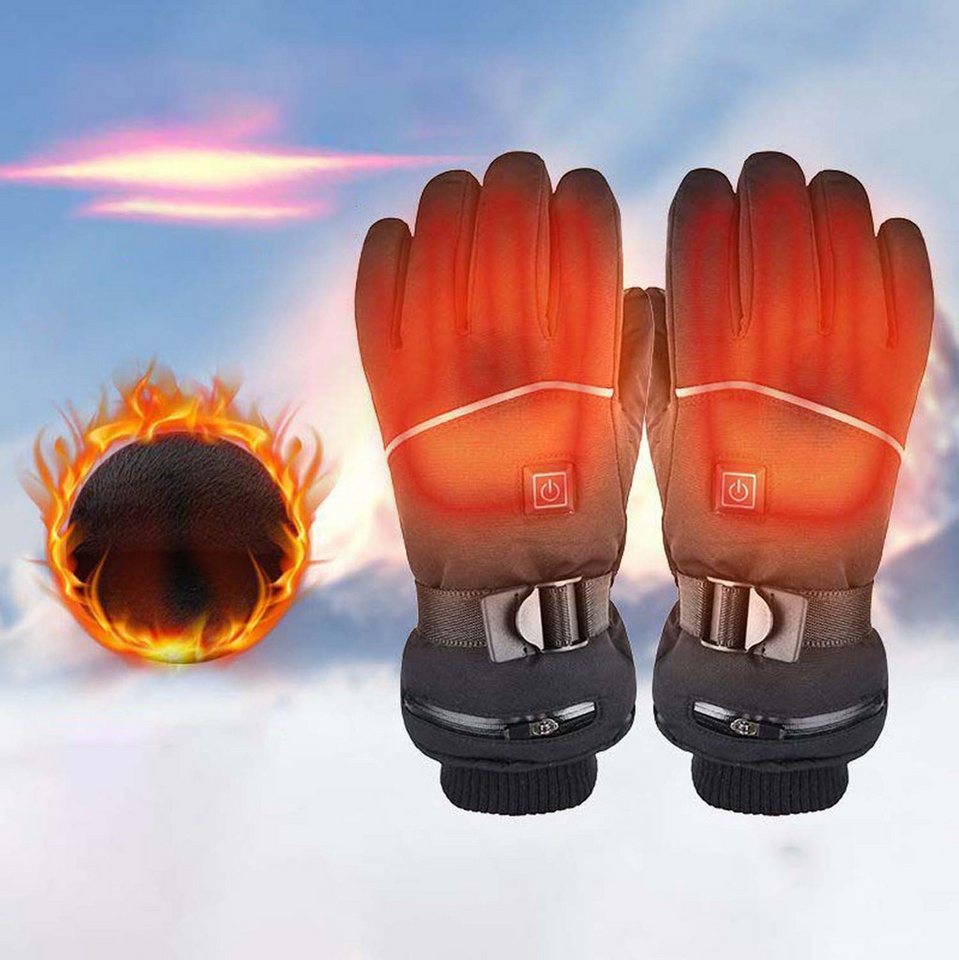 trends for living Multisporthandschuhe Handschuhe Damen Herren Thermohandschuhe,Winter WinterwärmeHandschuhe Batterie,Wasserdichte Touchscreen Handschuhe von trends for living