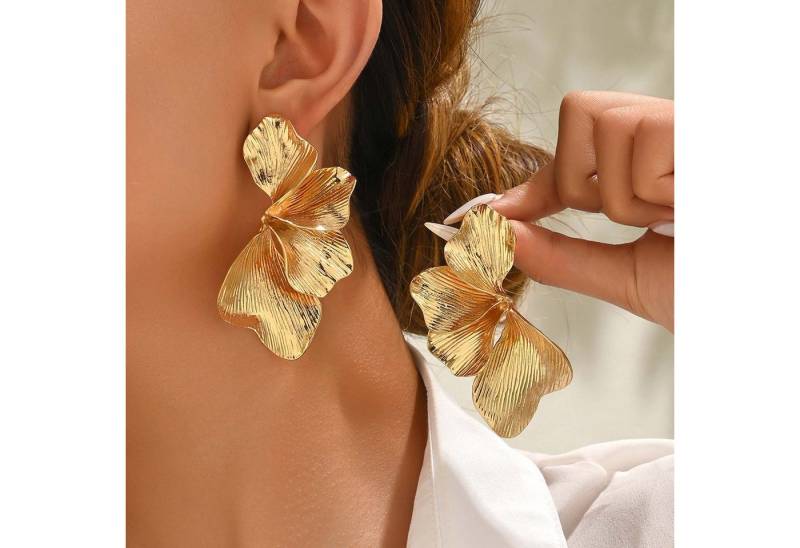 trends for living Ohrring-Set Blumenohrringe Metallic-Stil mehrlagige Ohrringe aus einer Legierung von trends for living