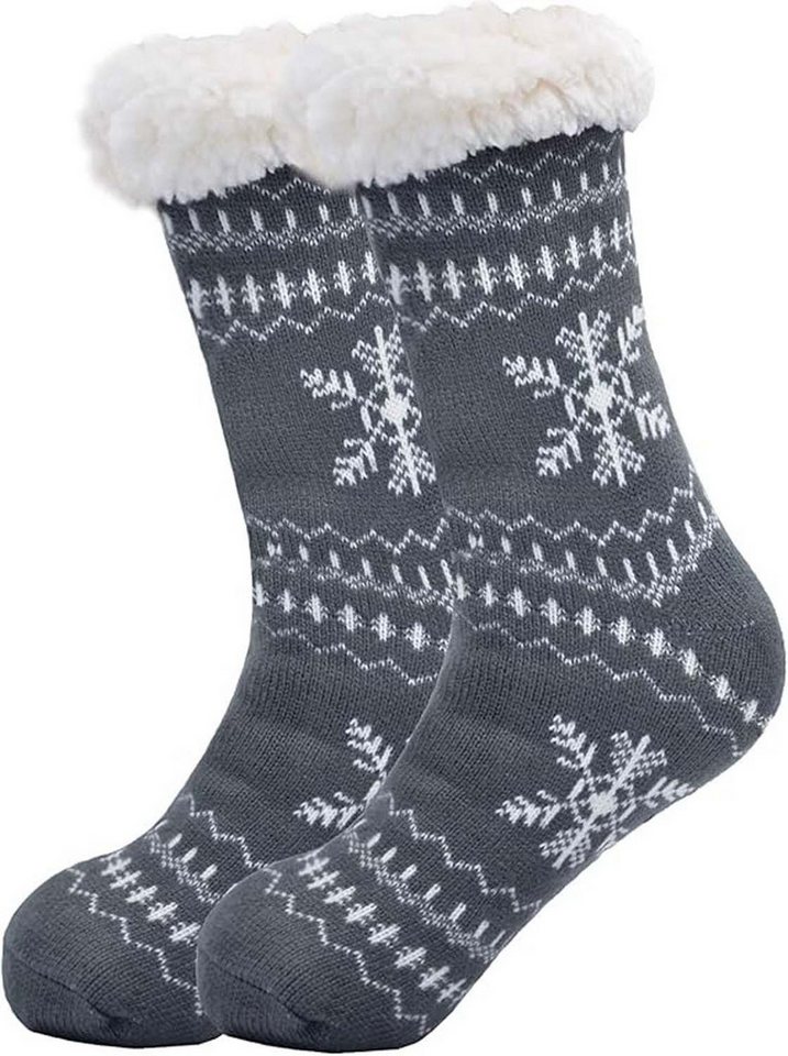 trends for living Socken Herren Haussocken Hüttensocken Kuschelsocken Wintersocken Thermosocken (1-Paar) von trends for living