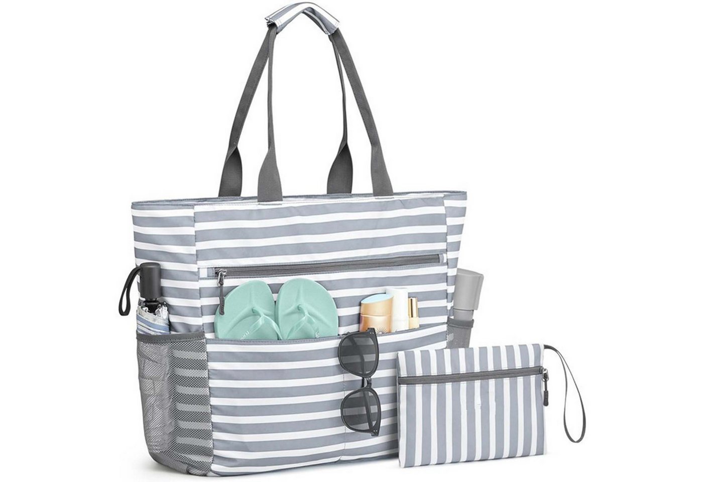 trends for living Strandtasche Große wasserdichte sanddichte faltbare Strandtasche geräumig tragbar von trends for living