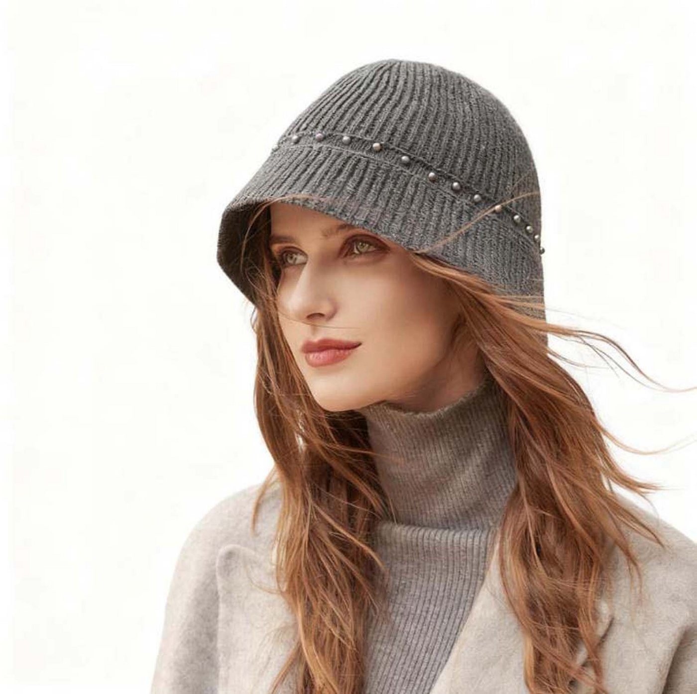 trends for living Strickmütze Damen Strickmütze Winter kurze Krempe warme Gestricktes schutzhaube von trends for living