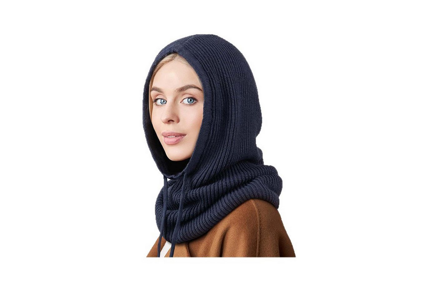 trends for living Strickmütze Gestrickter Damen-Nackenwärmer dick warm Herbst Winter zum Überziehen von trends for living