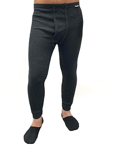 trends4cents warme Lange Thermo-Unterhose für Herren in Anthrazit aus Baumwolle Größe S M L XL XXL 3XL Unterwäsche Winter (M) von trends4cents