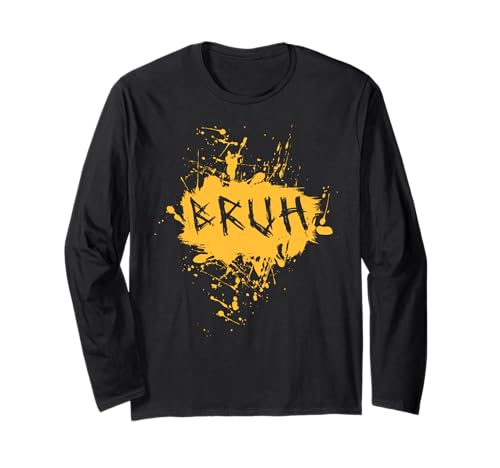 Bruh Lustiger Spruch Meme Bro Boy Mädchen Kinder Jugend Teenager Slang Langarmshirt von trendy Funny Sayings Bruh Meme Video Game co.
