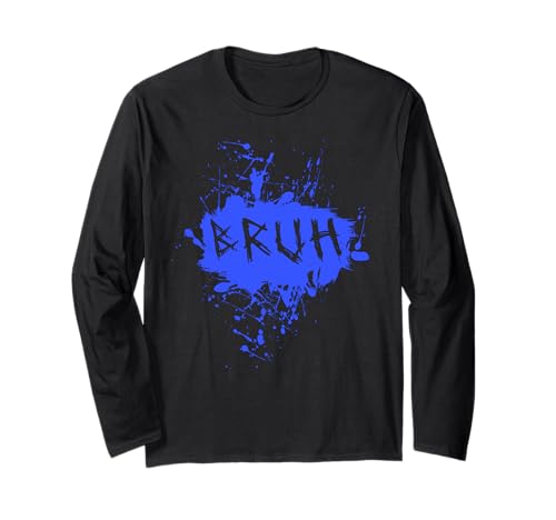 Bruh Lustiger Spruch Meme Bro Boy Mädchen Kinder Jugend Teenager Slang Langarmshirt von trendy Funny Sayings Bruh Meme Video Game co.