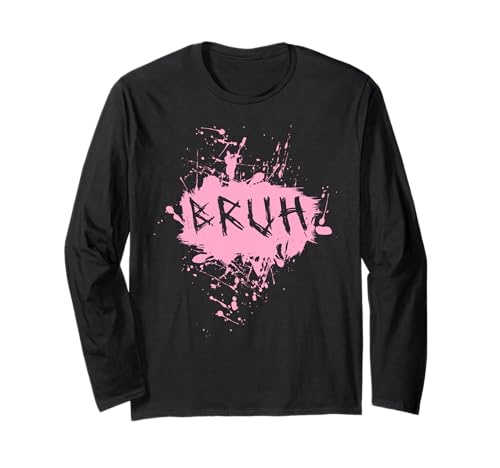 Bruh Lustiger Spruch Meme Bro Boy Mädchen Kinder Jugend Teenager Slang Langarmshirt von trendy Funny Sayings Bruh Meme Video Game co.