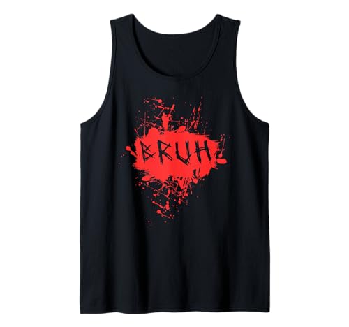 Bruh Lustiger Spruch Meme Bro Boy Mädchen Kinder Jugend Teenager Slang Tank Top von trendy Funny Sayings Bruh Meme Video Game co.